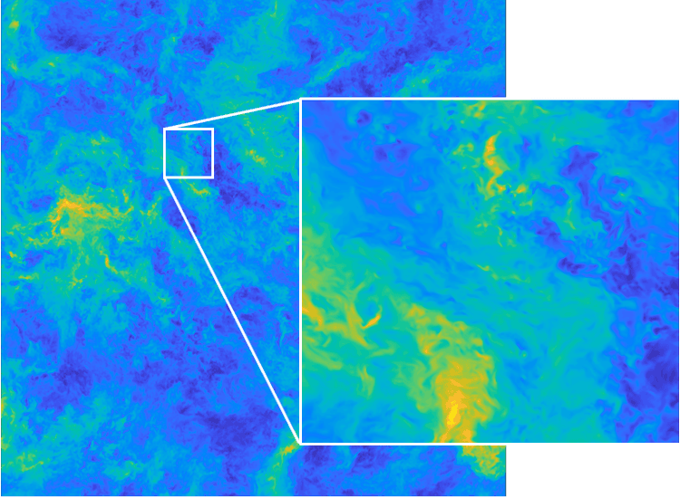 Isotropic 8192 Turbulence figure
